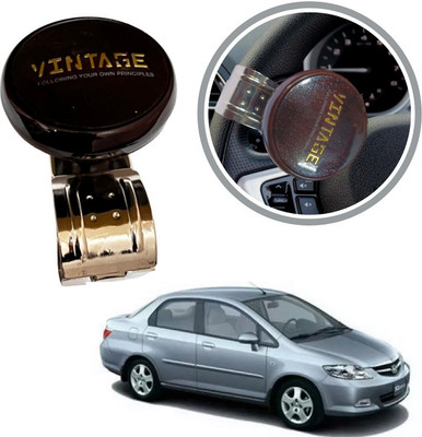 Oshotto Metal & Plastic Car Steering Knob(Brown)