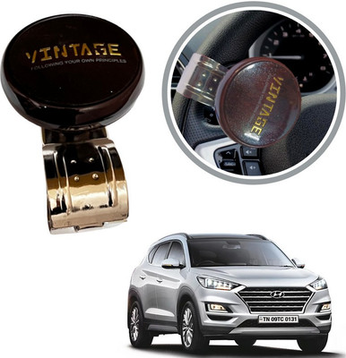 Oshotto Metal & Plastic Car Steering Knob(Brown)