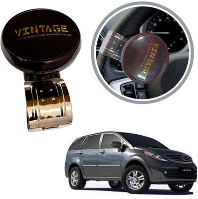 Oshotto Metal & Plastic Car Steering Knob(Brown)