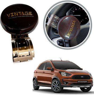 Oshotto Metal & Plastic Car Steering Knob(Brown)