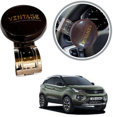 Oshotto Metal & Plastic Car Steering Knob(Brown)