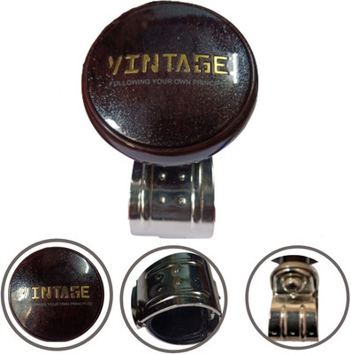 Oshotto Metal & Plastic Car Steering Knob(Brown)