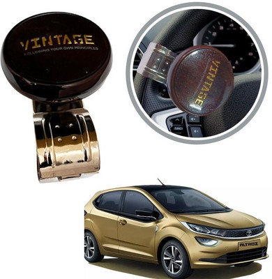 Oshotto Metal & Plastic Car Steering Knob(Brown)