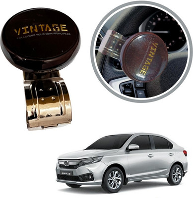 Oshotto Metal & Plastic Car Steering Knob(Brown)