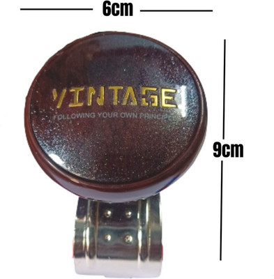 Oshotto Metal & Plastic Car Steering Knob(Brown)