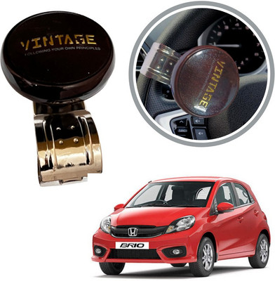 Oshotto Metal & Plastic Car Steering Knob(Brown)