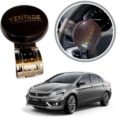 Oshotto Metal & Plastic Car Steering Knob(Brown)