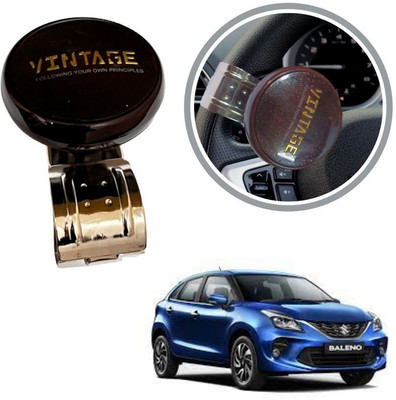 Oshotto Metal & Plastic Car Steering Knob(Brown)