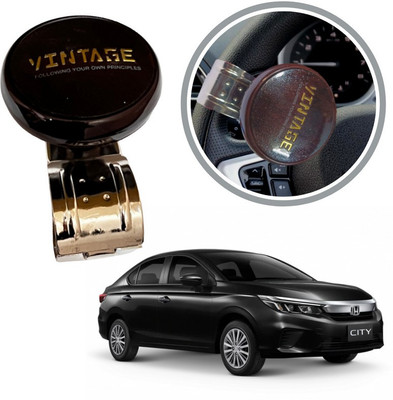 Oshotto Metal & Plastic Car Steering Knob(Brown)