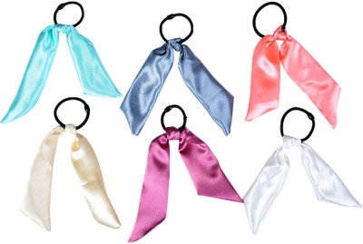 NNR SATIN SILK MULTI COLOUR TAIL Rubber Band(Multicolor)