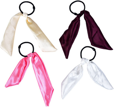 NNR SATIN SILK MULTI COLOUR TAIL Rubber Band(Multicolor)
