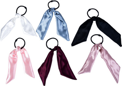 NNR SATIN SILK MULTI COLOUR TAIL Rubber Band(Multicolor)