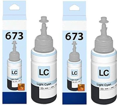 PRINT TONIC T6735 Light Cyan Ink Compatible for L800,L805,L810,L850(Pack of 2 Ink Bottle) Cyan Ink Bottle
