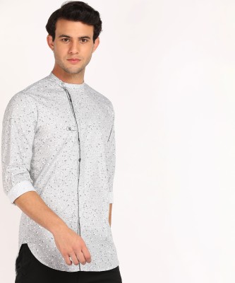 VAN HEUSEN Men Printed A-line Kurta(Grey)