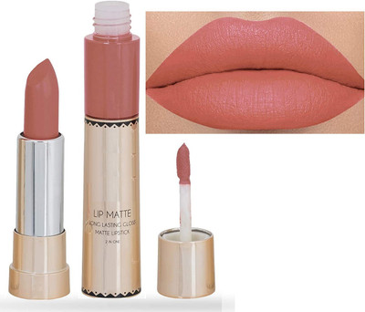 tanvi27 Matte Lips Waterproof 2 IN 1 Long Lasting Lipstickof(peach, 8 g)