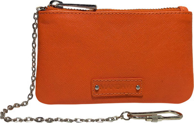 MANDAVA Genuine Safiano Leather With Suede Lining Unisex Key Chain Pouch Pouch