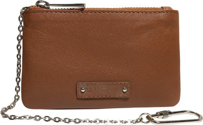 MANDAVA Genuine Leather with Suede Lining Brown Unisex Key Chain Pouch Pouch