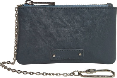 MANDAVA Genuine Safiano Leather With Suede Lining Unisex Key Chain Pouch Pouch