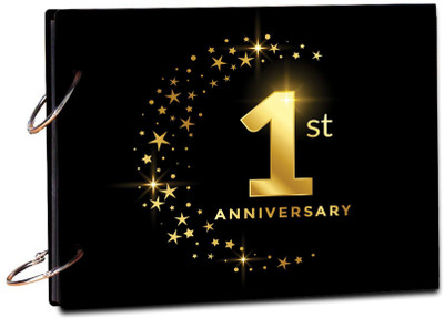 BPDESIGNSOLUTION Anniversary of 1st Year Scrap Book Photo Album Size 8.5x6 inch 20 sheet Theme,  Scrapbook Kit(DIY)