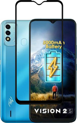 BRENZZ Edge To Edge Tempered Glass for Itel Vision2S(Pack of 1)
