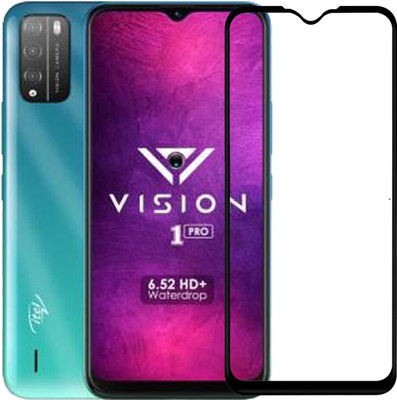 Hyper Edge To Edge Tempered Glass for Itel Vision 1 Pro(Pack of 1)