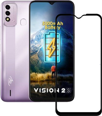 BRENZZ Edge To Edge Tempered Glass for Itel Vision2S(Pack of 1)