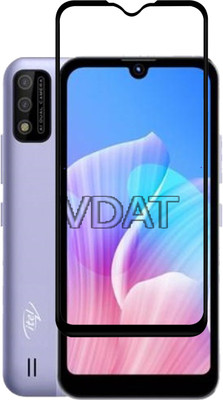 VDAT Edge To Edge Tempered Glass for Itel A26(Pack of 1)