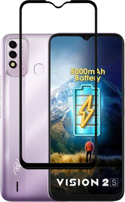 VDAT Edge To Edge Tempered Glass for Itel Vision 2S(Pack of 1)