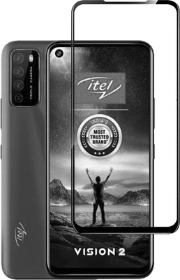 BRENZZ Edge To Edge Tempered Glass for Itel Vision 2(Pack of 1)