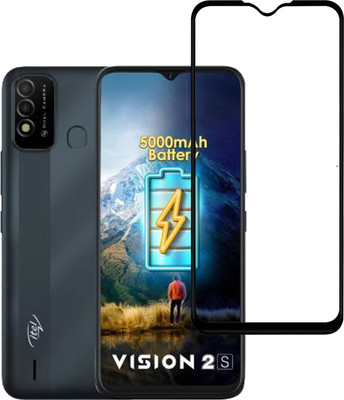 AKSHUD Edge To Edge Tempered Glass for Itel Vision2S(Pack of 1)