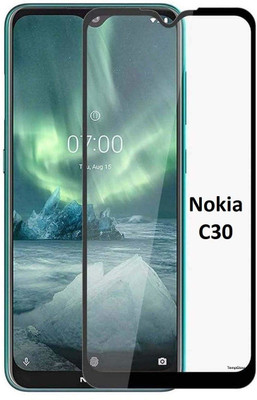 BRENZZ Edge To Edge Tempered Glass for Nokia C20 plus(Pack of 1)