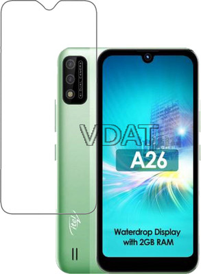 VDAT Tempered Glass Guard for Itel A26(Pack of 1)