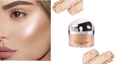 REIMICHI NEW 2IN1 GOLD WHITENING SHIMMER LOOSE POWDER FOR FACE MAKEUP Compact(Gold, 20 g)