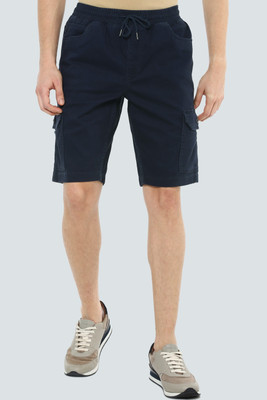 LOUIS PHILIPPE Solid Men Dark Blue Regular Shorts