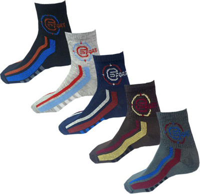 AVM Men Solid, Self Design Calf Length(Pack of 5)