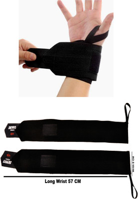 SKYFIT BLACK__ WRISTBAND Gym & Fitness Gloves(Black)