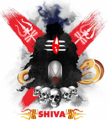 StickerYard 55 cm Shivling Shiva Self Adhesive Sticker(Pack of 1)