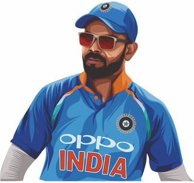 StickerYard 55 cm Virat Kohli Chase Master Self Adhesive Sticker(Pack of 1)
