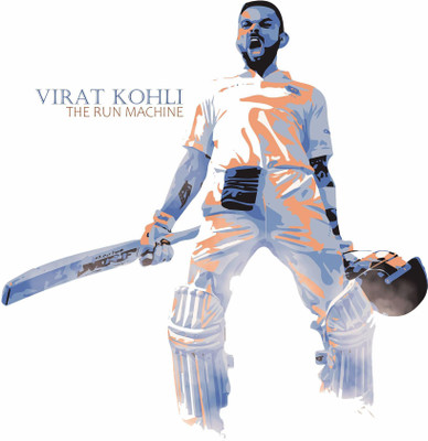 StickerYard 55 cm Virat Kohli Run Machine Self Adhesive Sticker(Pack of 1)