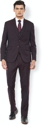 VAN HEUSEN Single Breasted Solid Men Suit
