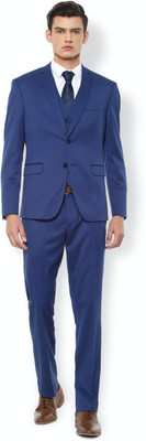 VAN HEUSEN Single Breasted Solid Men Suit