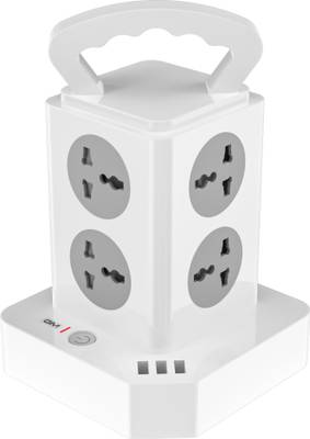 GM 3280 Cuba G-Hoop Power Strip with 3 USB,Master Switch,8 International sockets 8  Socket Extension Boards