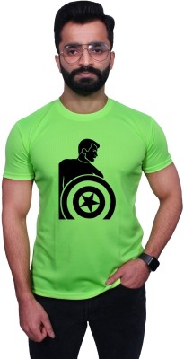 NITYANAND CREATIONS Printed Men Round Neck Green T-Shirt