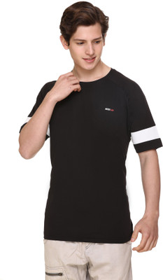 RF Raves Colorblock Men Round Neck White, Black T-Shirt