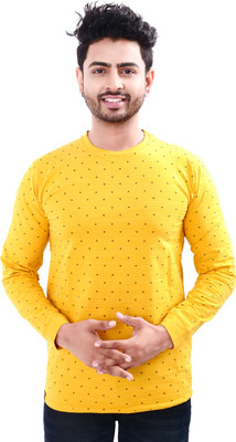 DRESSED UP DIVAS Printed Men Round Neck Light Blue T-Shirt