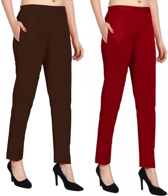 Kanna Fabric Regular Fit Women Multicolor Trousers