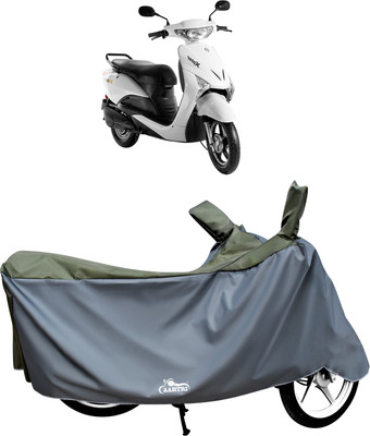DROHAR Waterproof Two Wheeler Cover for Indus(Yo, Green)