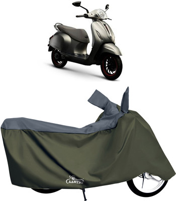 XAFO Two Wheeler Cover for Bajaj(Chetak, Grey)