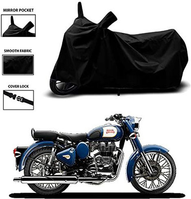KEDIT Two Wheeler Cover for Royal Enfield(Bullet 350 New BS6, Black)