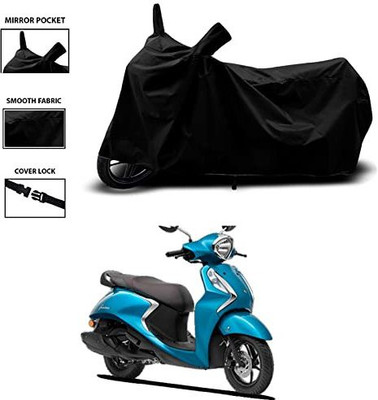 KEDIT Two Wheeler Cover for Yamaha(Fascino, Black)